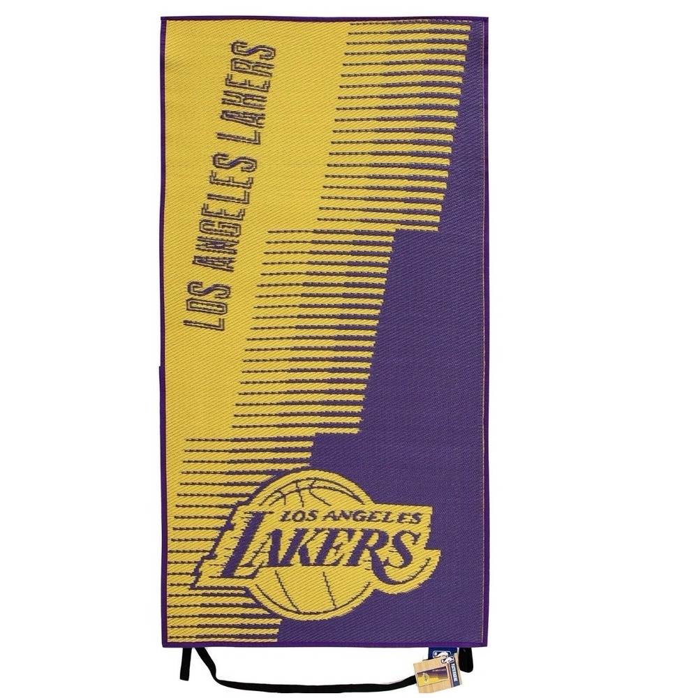 NBA Los Angeles Lakers LA Plastic Summer Beach Mat 35x70 Basketball NWT‎  RARE